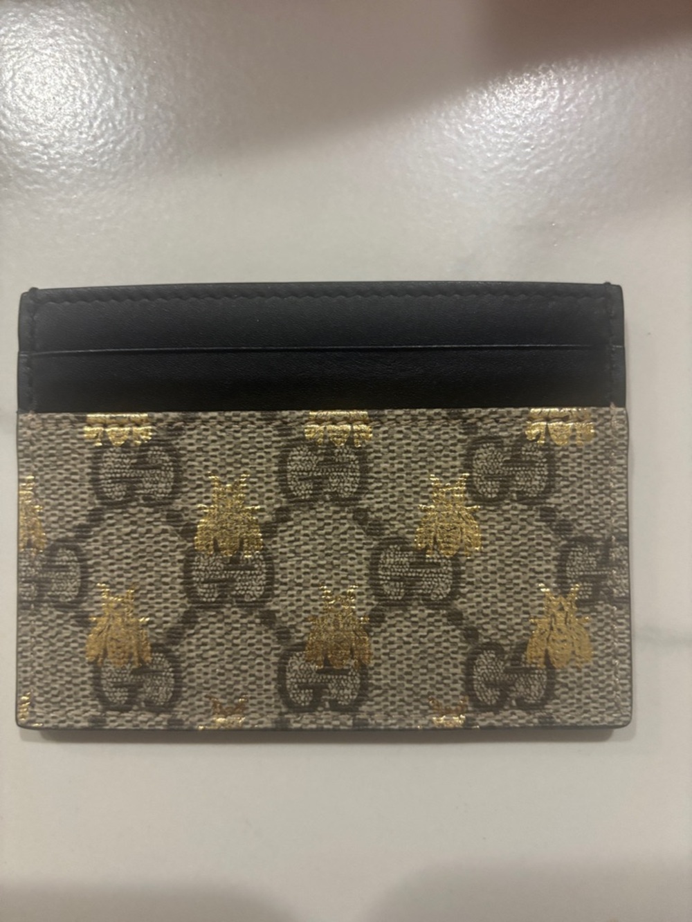 Gucci GG bee canvas cardholder - Picture 2 of 3